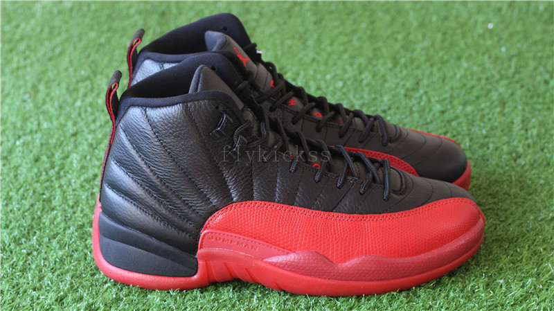 Air Jordan 12 Black Varsity Red Flu Game